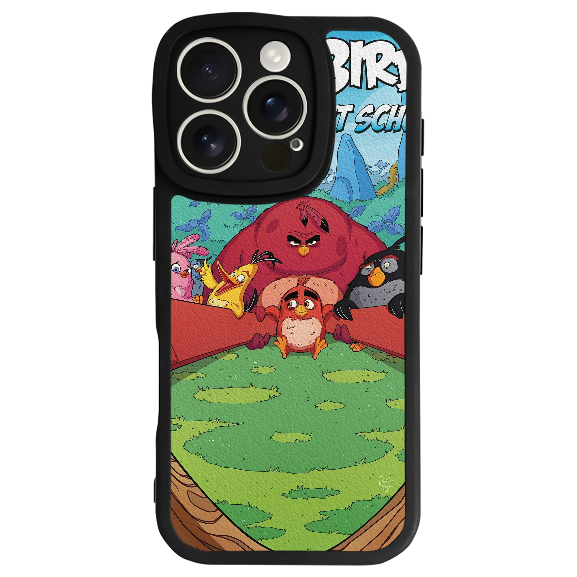 （画像用） Angry Birds アングリーバード 【iPhone 16シリーズ対応】シリコンスマホケース（レザー調） 材質：シリコン